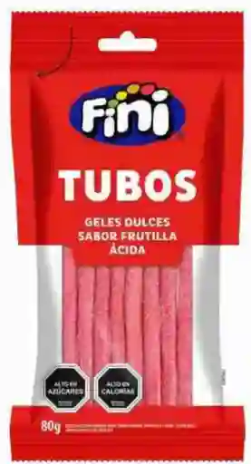 Tubos Geles Dulces Sabor Frutilla