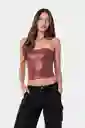Wine Strapless Top S