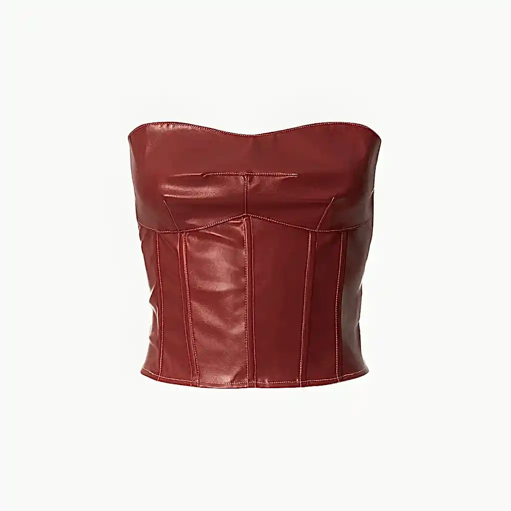 Wine Strapless Top S