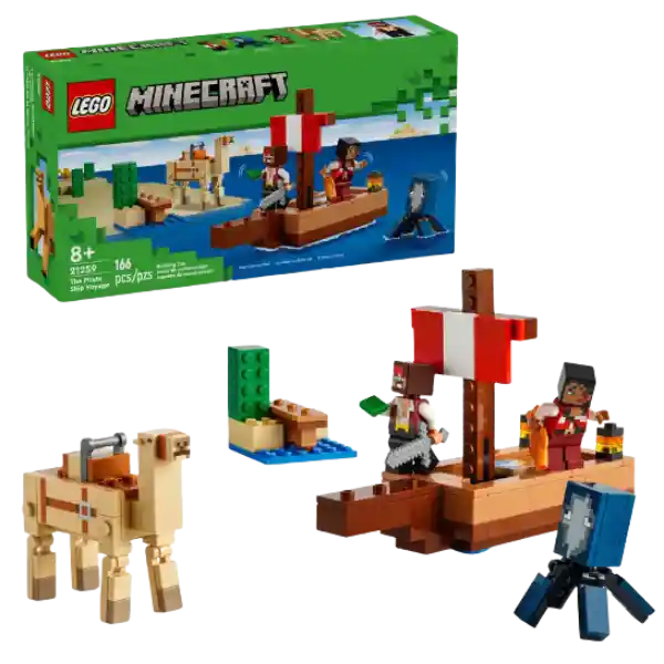 Lego Minecraft El Viaje En El Barco Pirata 166 Piezas 21259