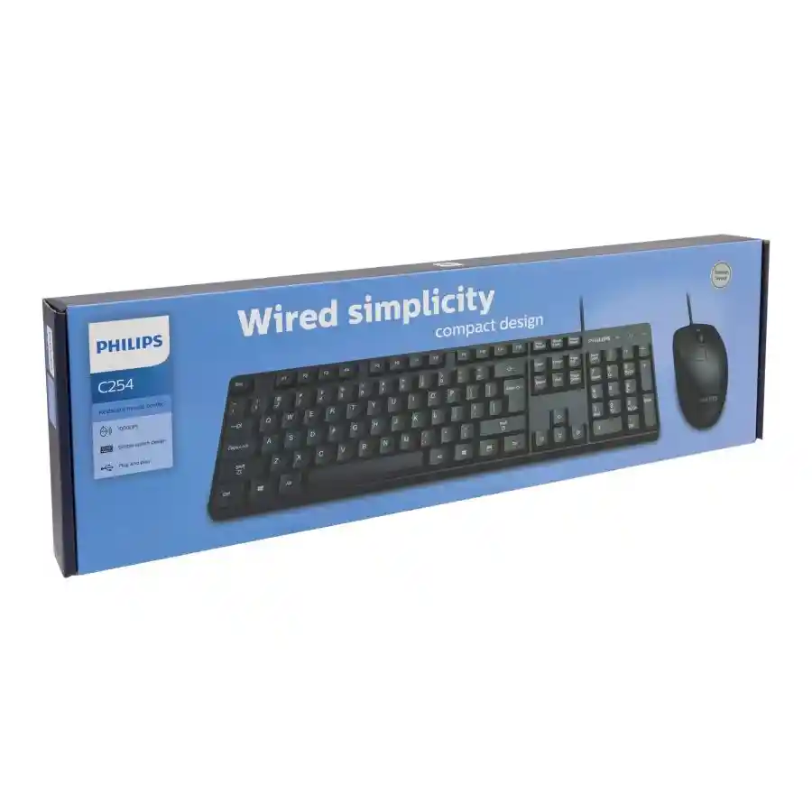 Kit Combo Teclado Y Mouse Philips C224 Spt6254