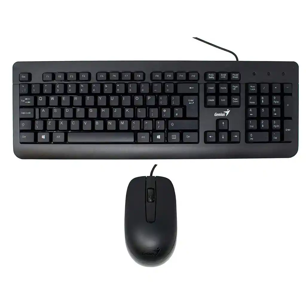 Kit Combo Teclado Y Mouse Km-160 Cableado Genius