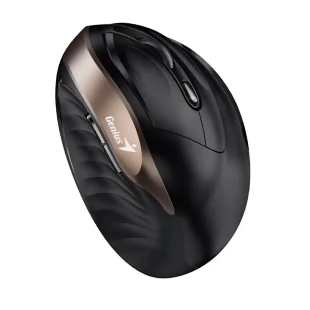 Mouse Genius8250s Vertical Inalámbrico Ergonómico Negro-gold / Tecnocenter