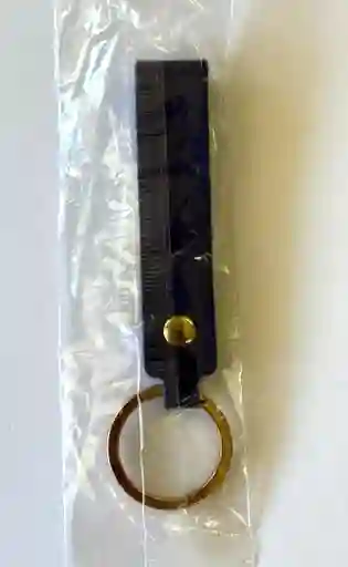 Llavero Cuero Azul Liso