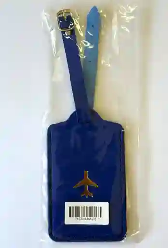 Identificador Maleta Avion Cuero Sintetico Azul Rey