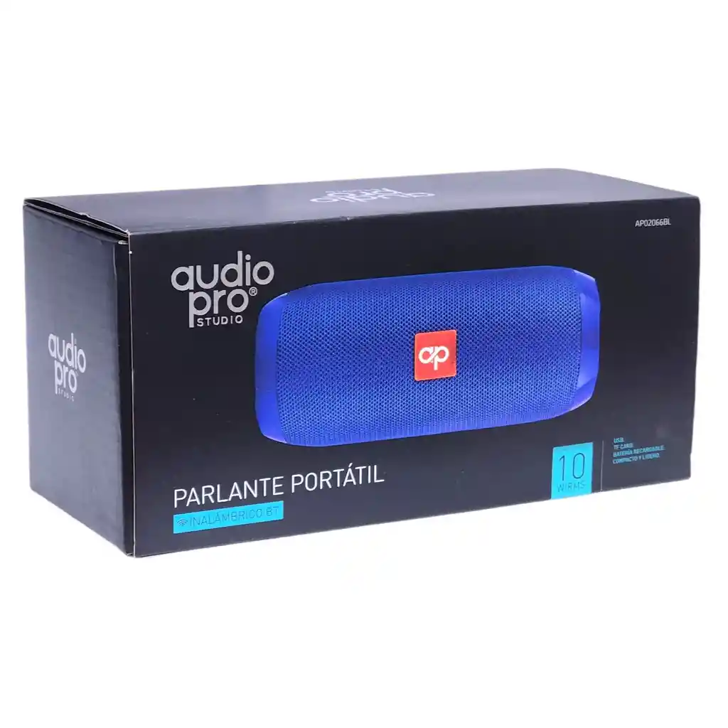 Parlante Bt Audiopro 10w Inalámbrico Ap02066 Azul