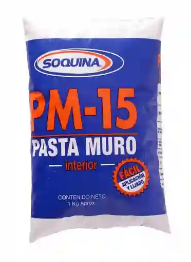 Pasta Muro Pm-15 Soquina Bolsa 1 Kg Terminación Blanca