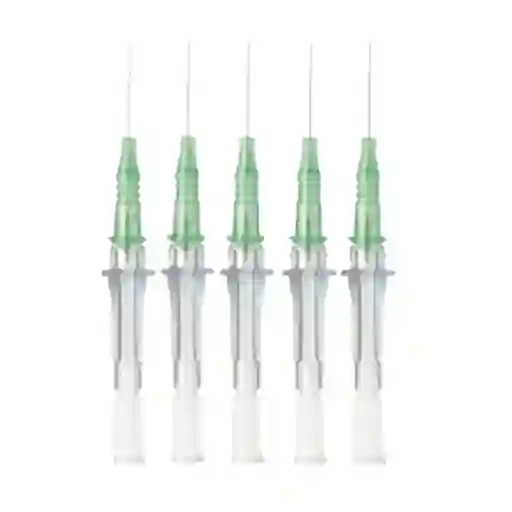 Pack 5 Catéter Intravenoso ( Aguja Calibre 18g 1 ¼´´ (32 Mm)) - Color Verde