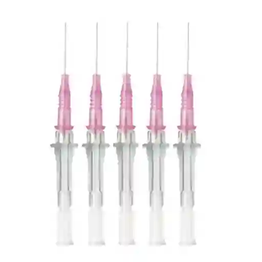 Pack X 5 Catéter Intravenoso ( Aguja Calibre 20g 1 ¼´´ (32 Mm)) - Color Rosado