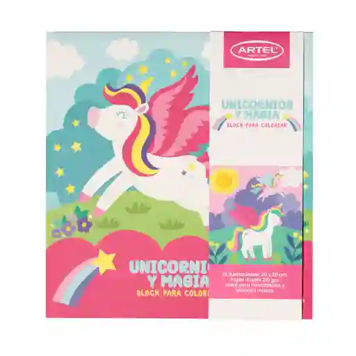 Block Para Colorear Unicornios Y Magia