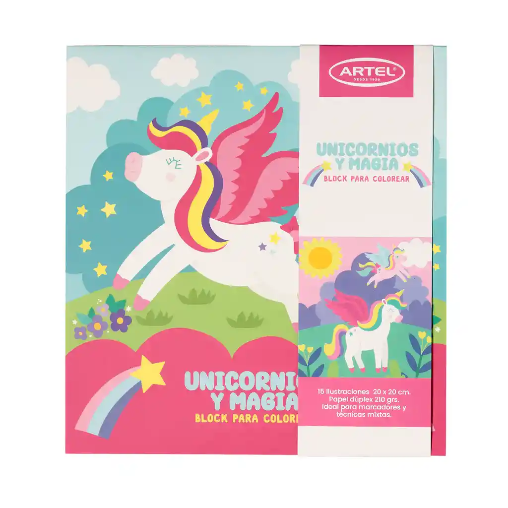 Block Para Colorear Unicornios Y Magia