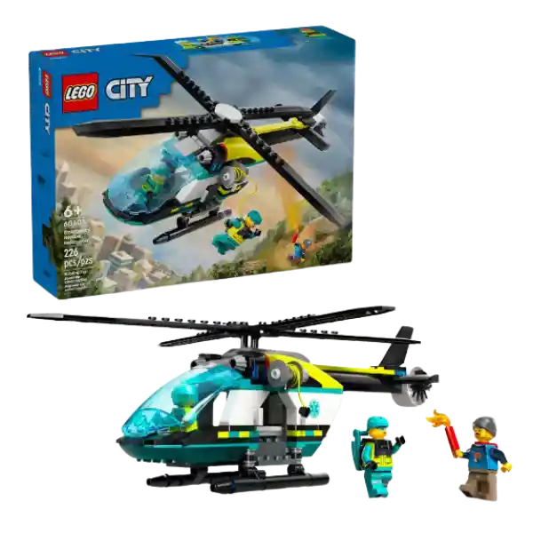 Lego City Helicóptero De Rescate Para Emergencias 226 Piezas 60405