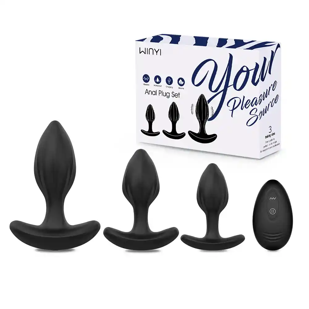 Set De Plugs Anal Con Vibración