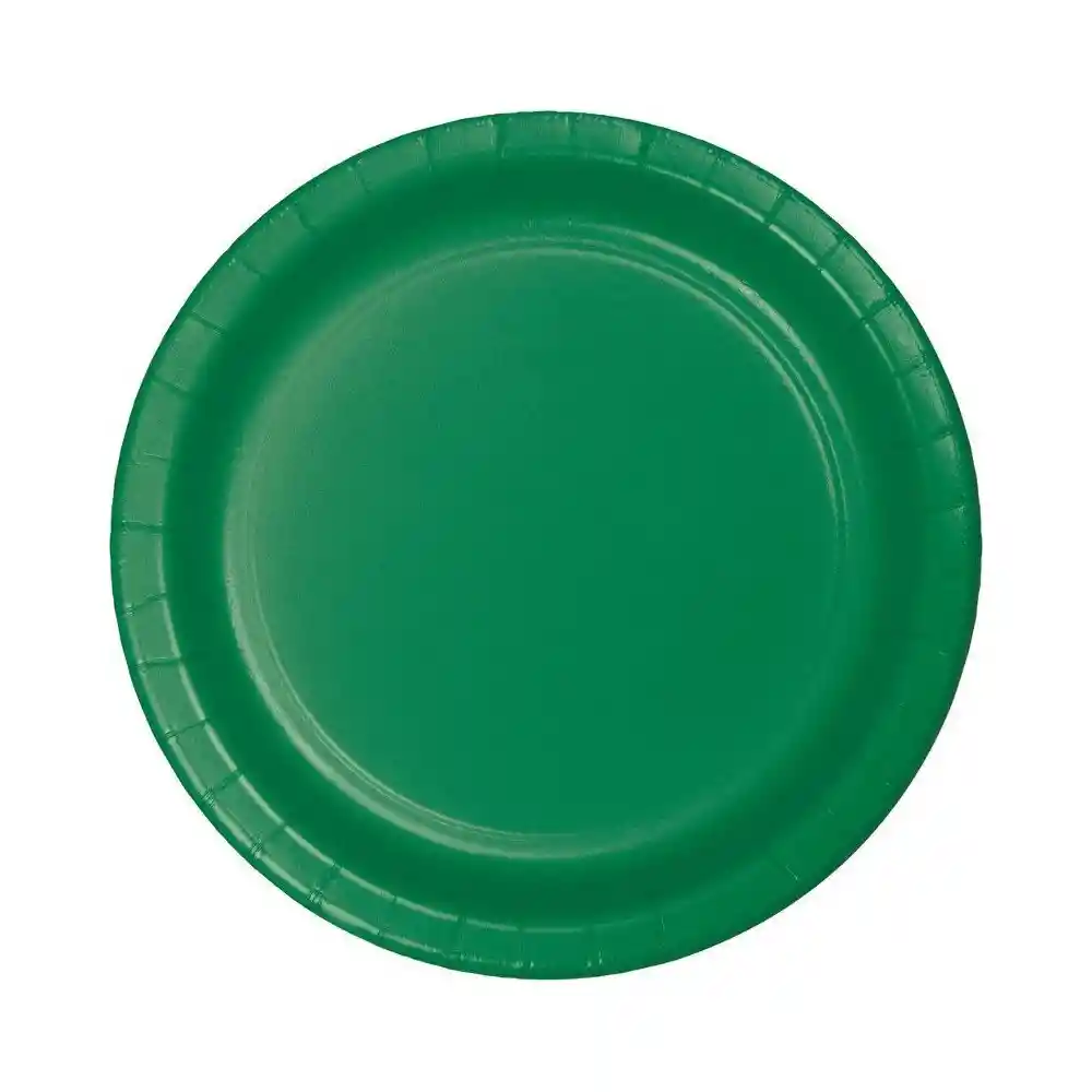 Plato Carton Verde X 10 Unid