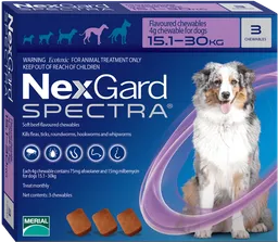 Nexgard Spectra Perro 15-30kg 3 Comprimidos (vence 31/12/24)