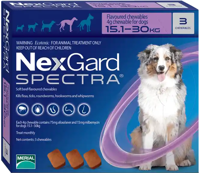 Nexgard Spectra Perro 15-30kg 3 Comprimidos (vence 31/12/24)