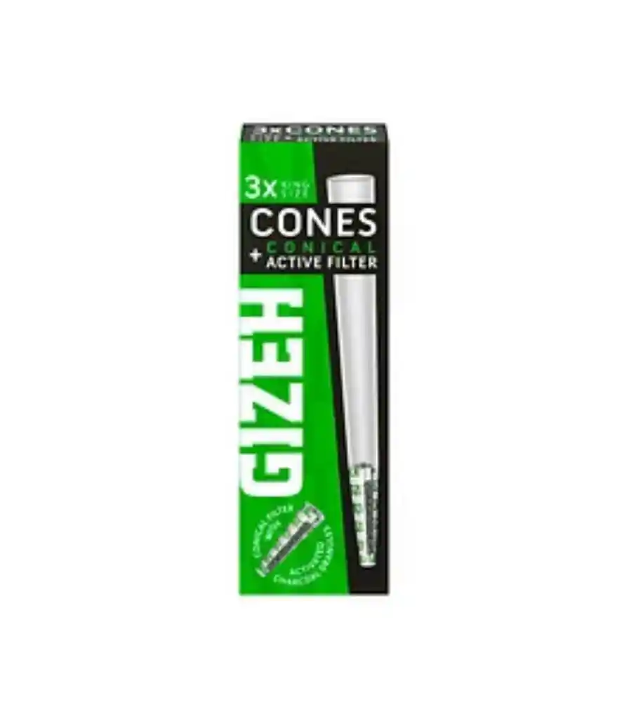 Conos Gizeh X3 Carbón Activo King Size