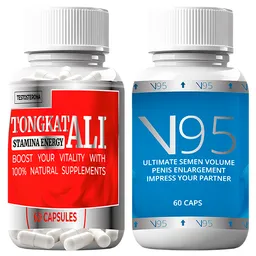 Pack V95 + Tongkat Ali Testosterona Afrodisiacco Potenciador