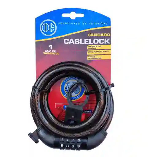 Candado Bici Odis Cablelock 120cm Negro