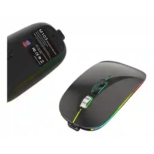 Mouse Delgado Escritorio Bluetooh Inalámbrico Led 1600 Dpi