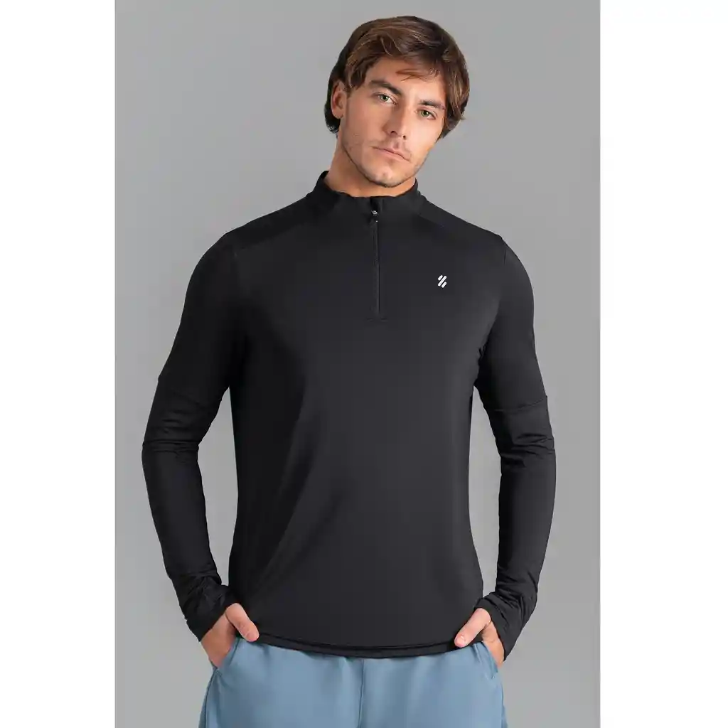 Ultimate Midi Zipper Sport Hombre Black Onyx - Xl