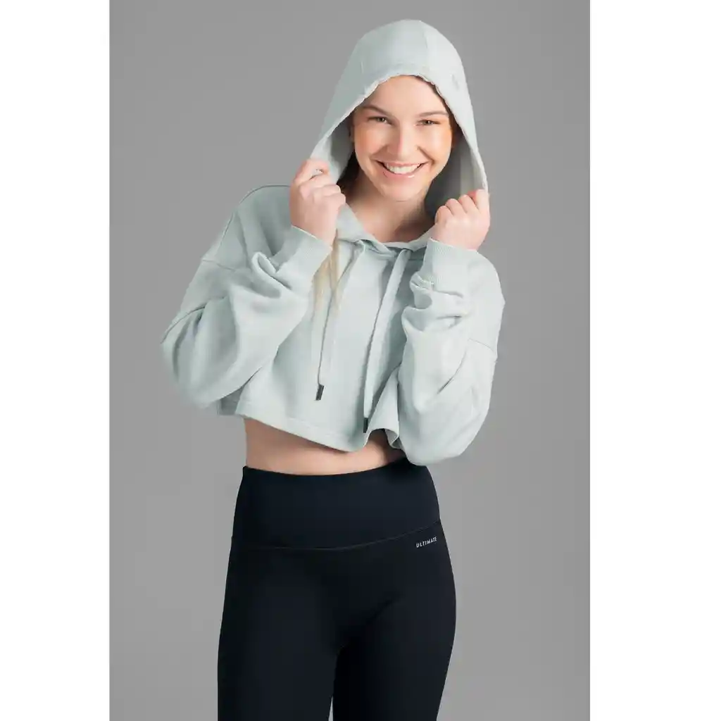 Ultimate Hoodie Crop Mujer Mint - L