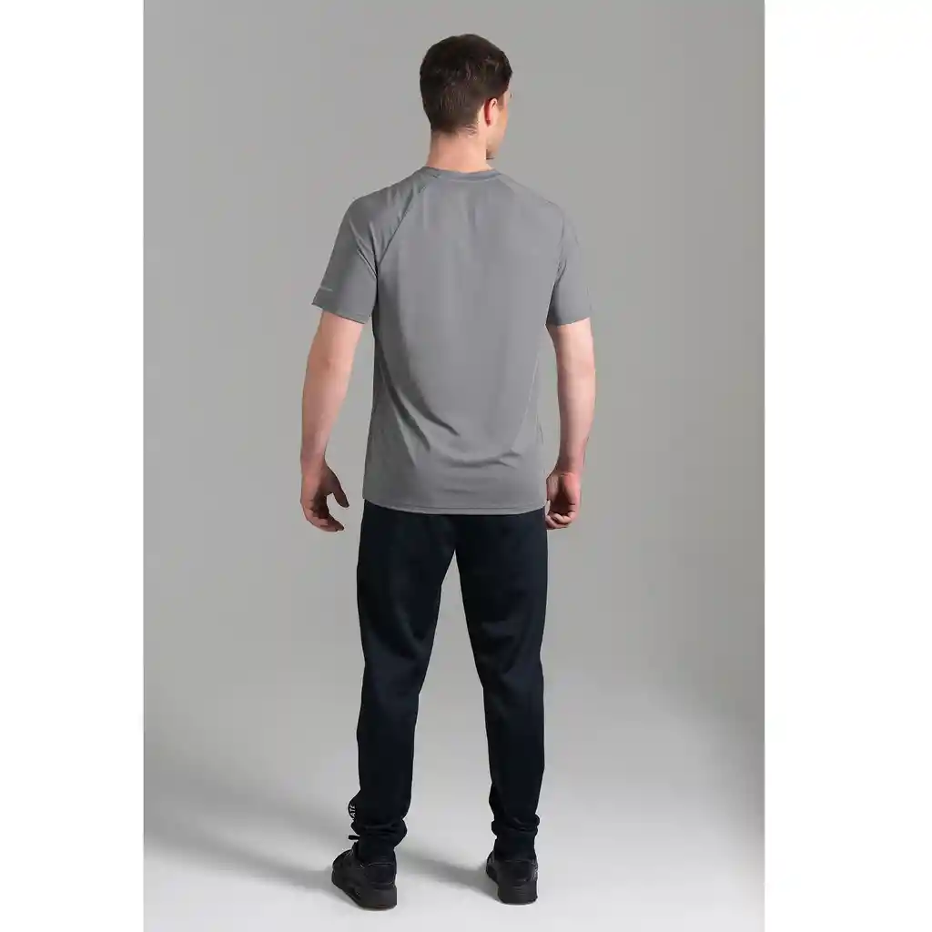 Ultimate Polera Mc Raglan Sport Hombre Silver - M