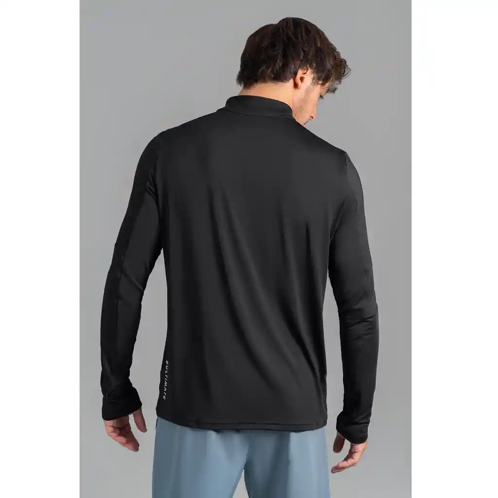 Ultimate Midi Zipper Sport Hombre Black Onyx - Xl