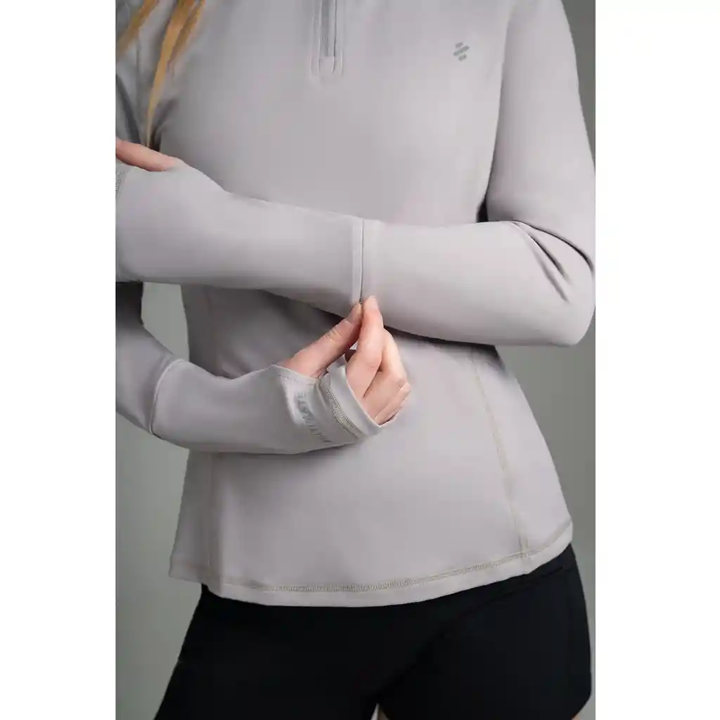 Ultimate Midi Zipper Sport Mujer Cool Gray - S