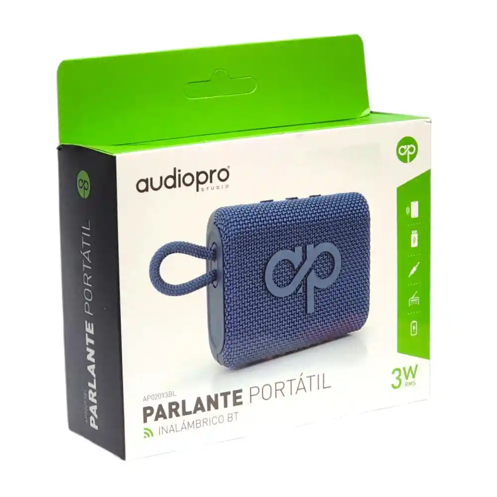 Parlante Bt Audiopro 3w Inalámbrico Ap02093 Azul