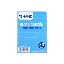 Block Garzon, 80 Hojas Roneo Hand 9x13cm