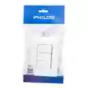 Interruptor Triple Pared Muro 250v 10a Philco Blanco