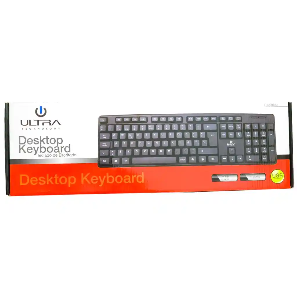 Teclado Usb Ultra Estándar K100u Español