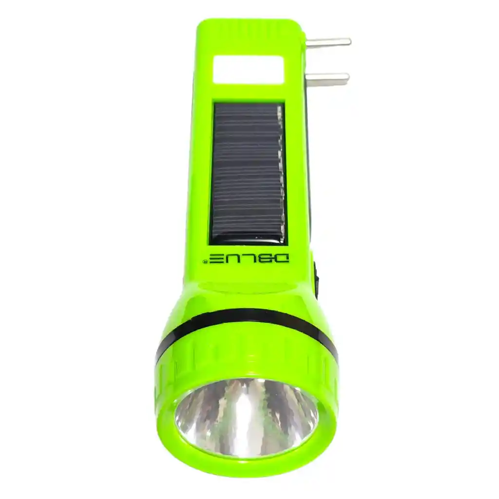 Linterna Led Dblue Recargable Solar Verde