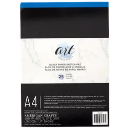 America Crafts Art Block De Papel Negro A4 25 Hojas Lettering