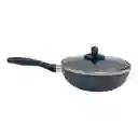 Sartén Wok Aluminio Con Tapa Oster 26 Cm Bastone