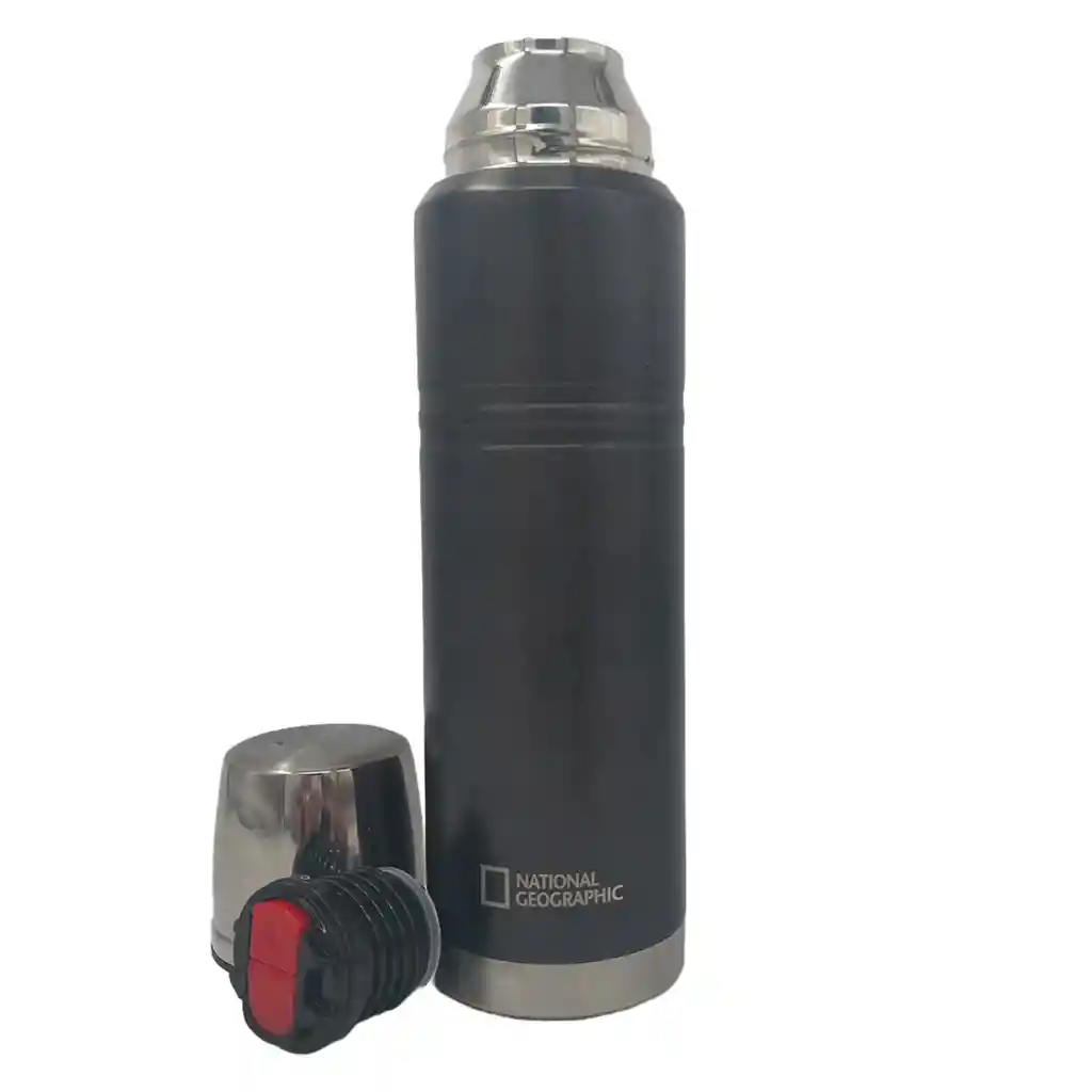 Termo Acero Inox. 1 Lt National Geographic Negro Thng14