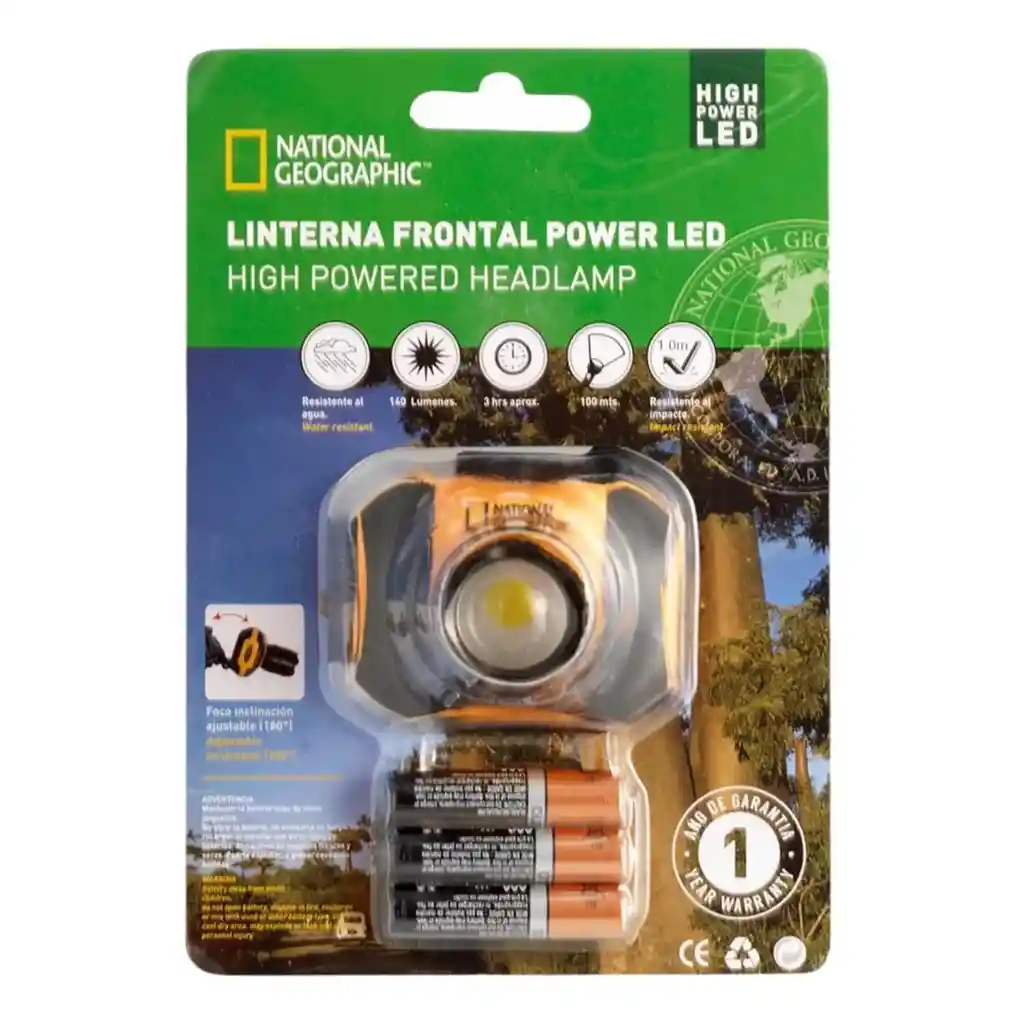 Linterna Cintillo Led 130 Lm Power Led National Geographic Lng6542