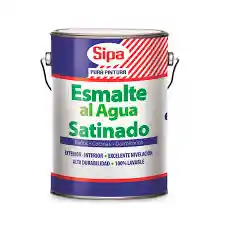 Esmalte Al Agua Satinado Blanco Interior/exterior 1gl. Sipa