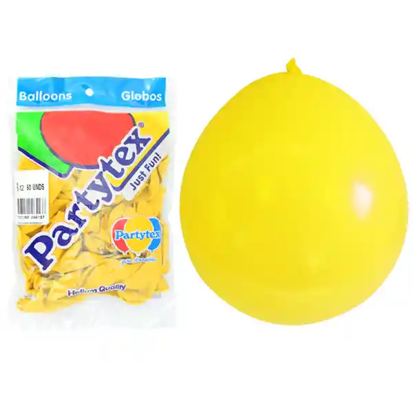 Globo #12 Amarillo 50 Unidades