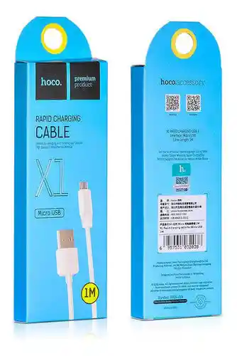 Cable Usb A Micro Usb V8 2.4a - Hoco X1 1m Blanco