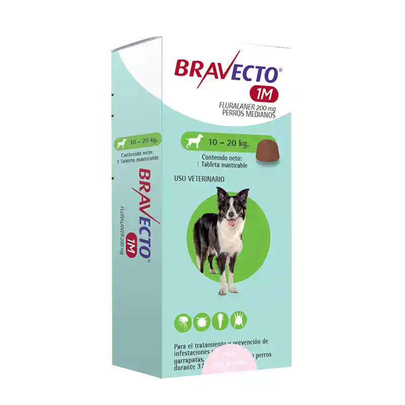 Bravecto 1m 200mg X 1tab 10 – 20 Kg