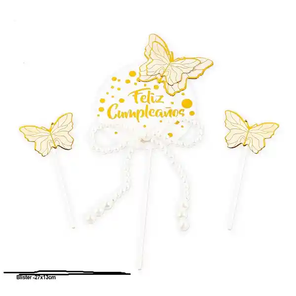 Topper Mariposa Blanca