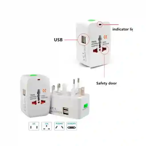 Adaptador De Enchufe Universal Con Usb