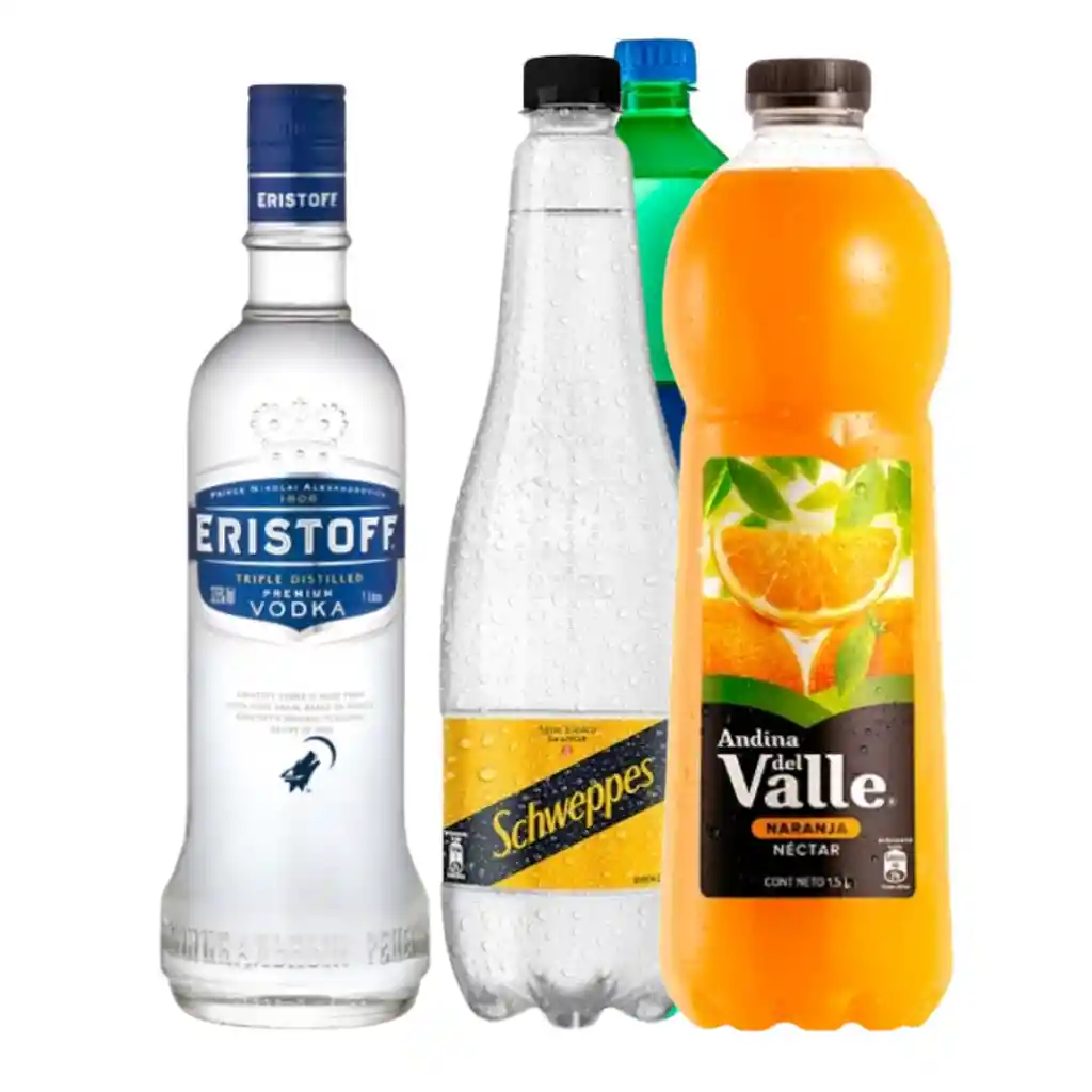 Promoción Eristoff 1 L + Nectar Naranja O Tonica 1.5ll O Sprite 3 Litros