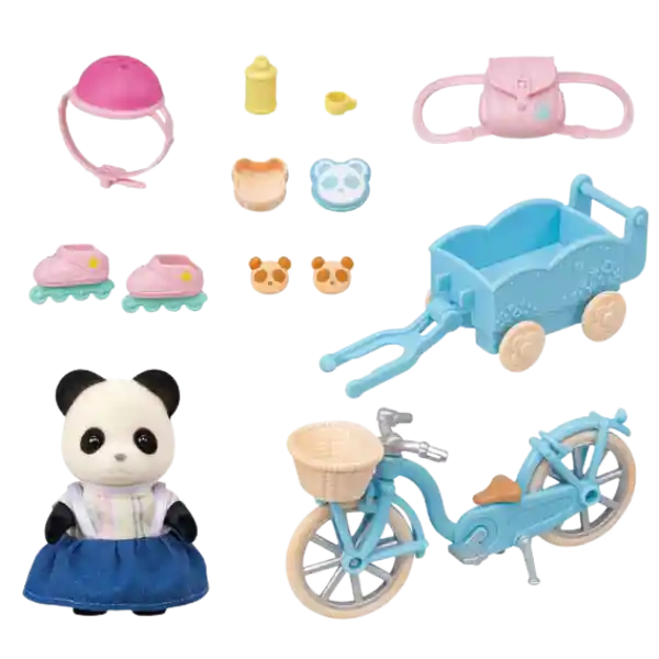 Epoch Sylvanian Families Cycle Skate Set-panda Girl-5652