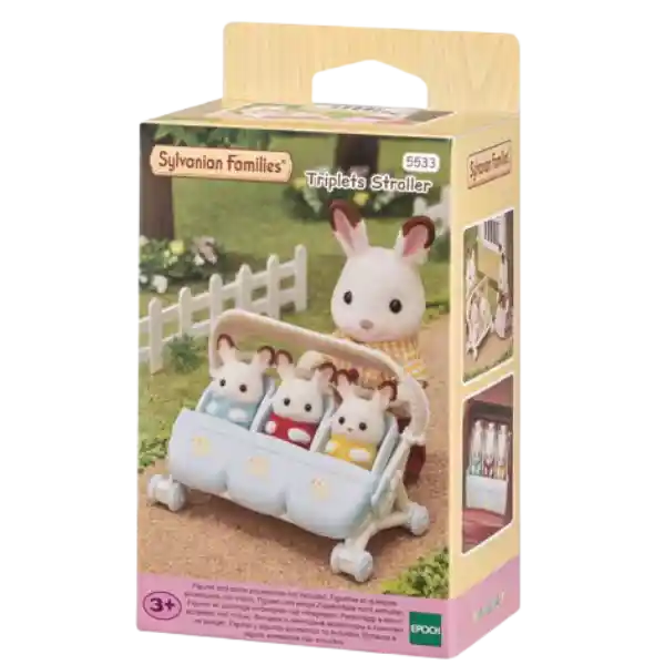 Epoch Sylvanian Families Triplets Stroller 5533