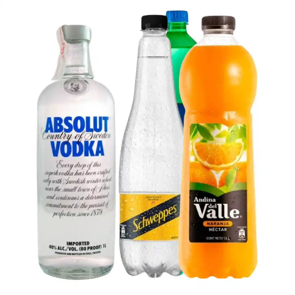 Promo Absolut 1 Litro + Nectar O Tonica 1.5 Litros