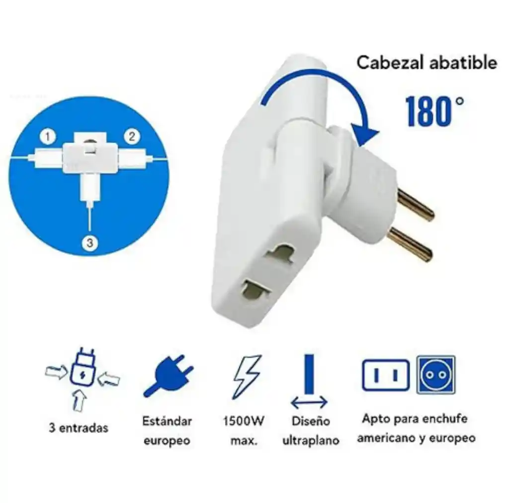 Adaptador De Enchufe Giratorio