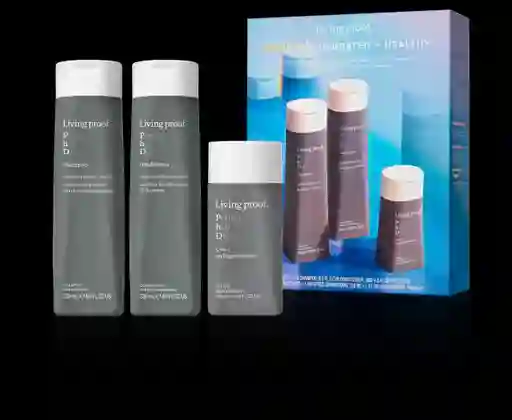 Living Proof Kit Pack Set Phd Brilliantly – Shampoo, Acondicionador Y Crema De Peinado